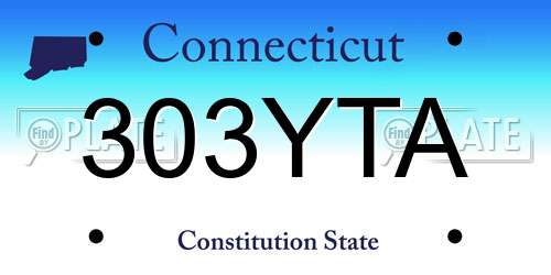 303YTA Connecticut License Plate