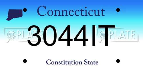 3044IT Connecticut License Plate