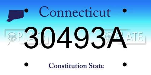 30493A Connecticut License Plate