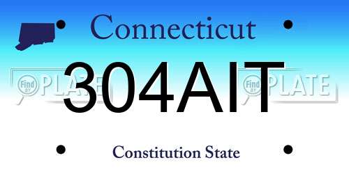 304AIT Connecticut License Plate