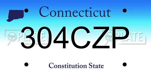 304CZP Connecticut License Plate