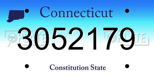 3052179 Connecticut License Plate