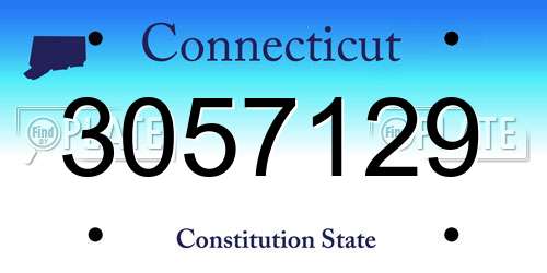 3057129 Connecticut License Plate