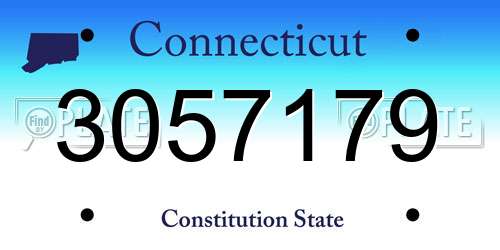 3057179 Connecticut License Plate