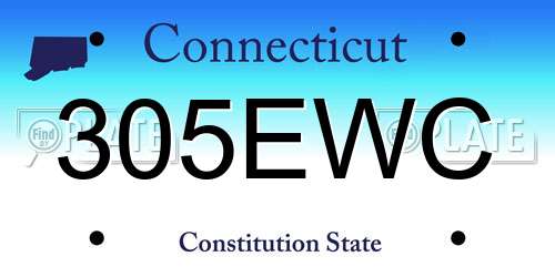305EWC Connecticut License Plate