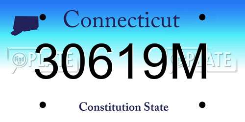 30619M Connecticut License Plate