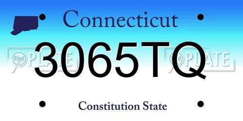 3065TQ Connecticut License Plate