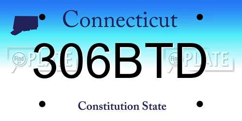 306BTD Connecticut License Plate