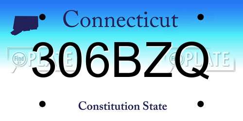 306BZQ Connecticut License Plate
