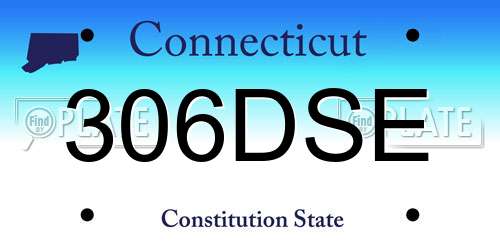 306DSE Connecticut License Plate