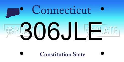 306JLE Connecticut License Plate