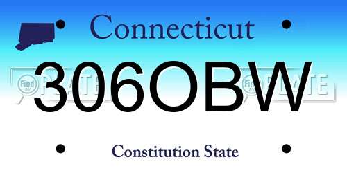 306OBW Connecticut License Plate