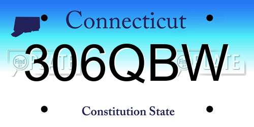 306QBW Connecticut License Plate