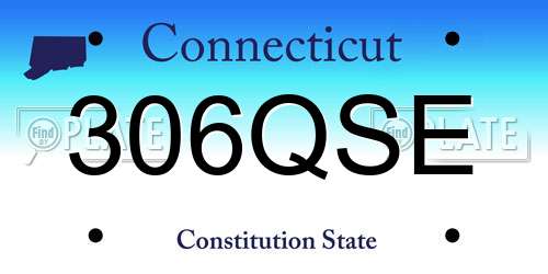 306QSE Connecticut License Plate