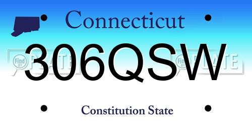 306QSW Connecticut License Plate