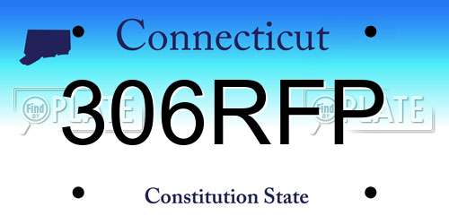 306RFP Connecticut License Plate