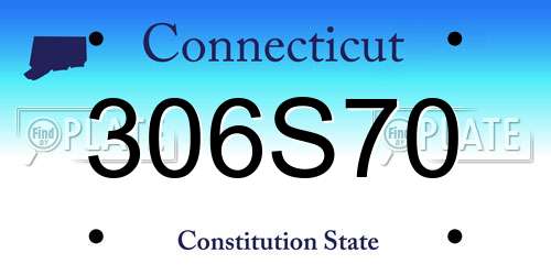 306S70 Connecticut License Plate