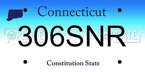 306SNR Connecticut License Plate