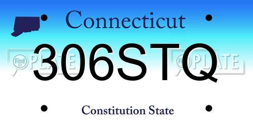 306STQ Connecticut License Plate
