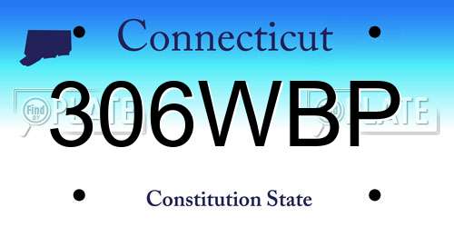 306WBP Connecticut License Plate