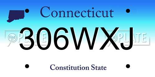 306WXJ Connecticut License Plate