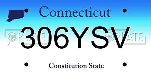 306YSV Connecticut License Plate