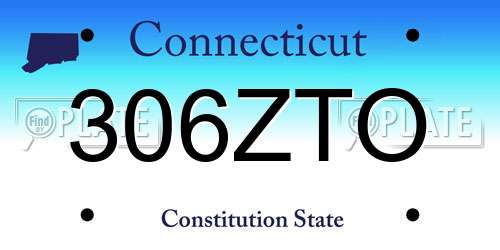 306ZTO Connecticut License Plate