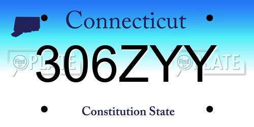 306ZYY Connecticut License Plate