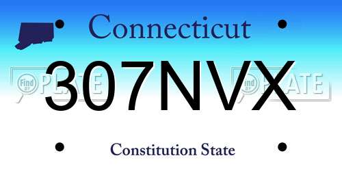 307NVX Connecticut License Plate