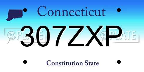 307ZXP Connecticut License Plate