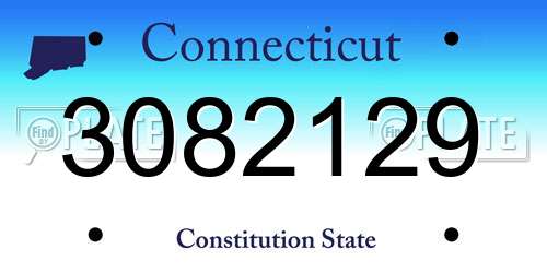 3082129 Connecticut License Plate