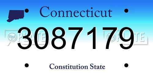 3087179 Connecticut License Plate