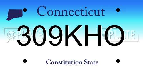 309KHO Connecticut License Plate