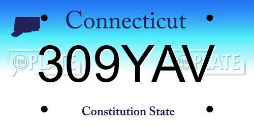 309YAV Connecticut License Plate