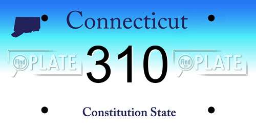310 Connecticut License Plate