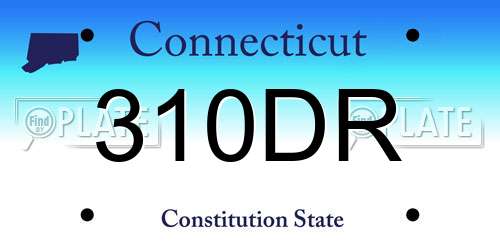 310DR Connecticut License Plate