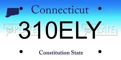 310ELY Connecticut License Plate