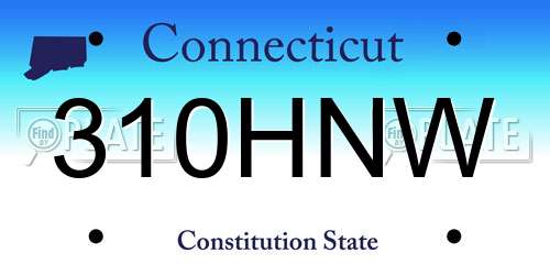 310HNW Connecticut License Plate