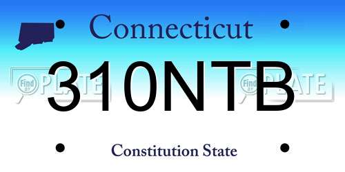 310NTB Connecticut License Plate
