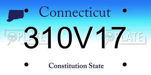310V17 Connecticut License Plate