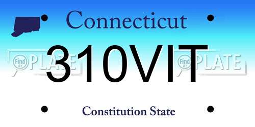 310VIT Connecticut License Plate