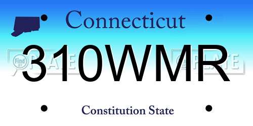 310WMR Connecticut License Plate