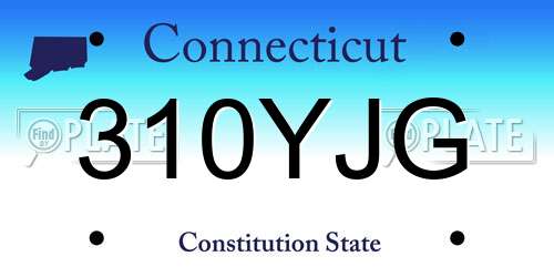 310YJG Connecticut License Plate
