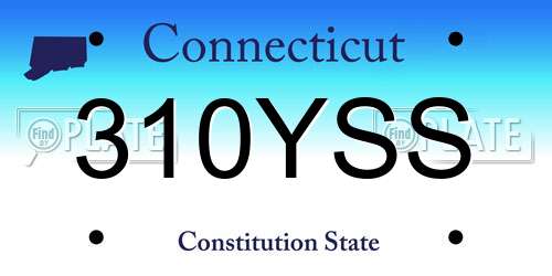 310YSS Connecticut License Plate