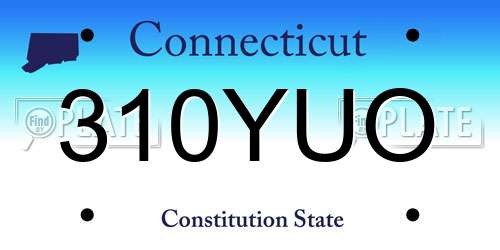 310YUO Connecticut License Plate