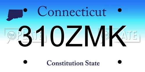 310ZMK Connecticut License Plate