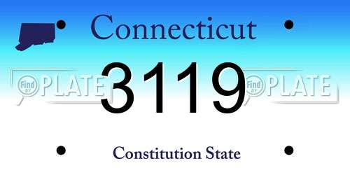 3119 Connecticut License Plate