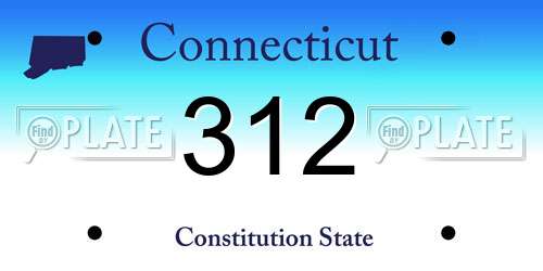 312 Connecticut License Plate