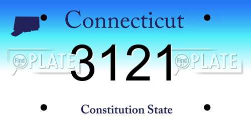3121 Connecticut License Plate