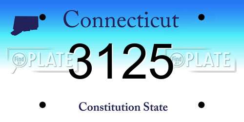 3125 Connecticut License Plate
